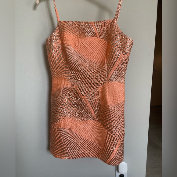 The Bar Logan Peach Mini Dress - Picture 2 of 7